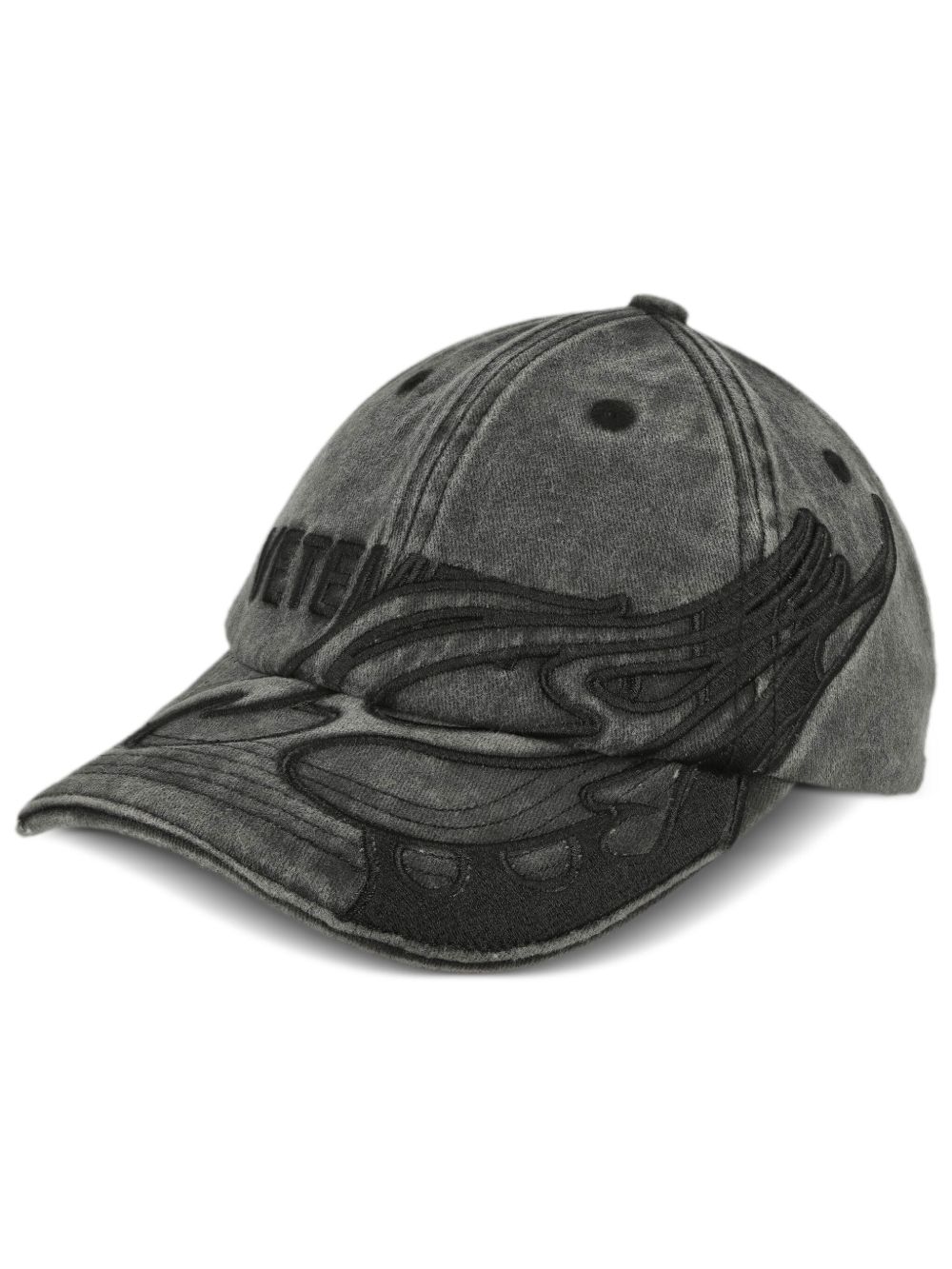 VETEMENTS Blackout Flame Logo 棒球帽 - 黑色