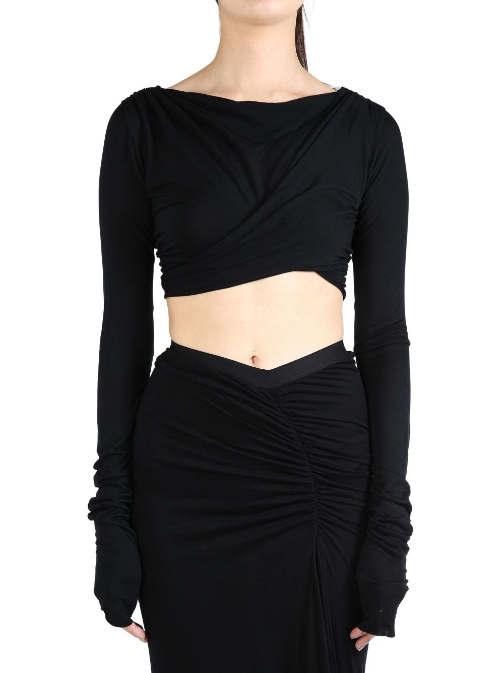 Rick Owens Lilies cropped top - 黑色