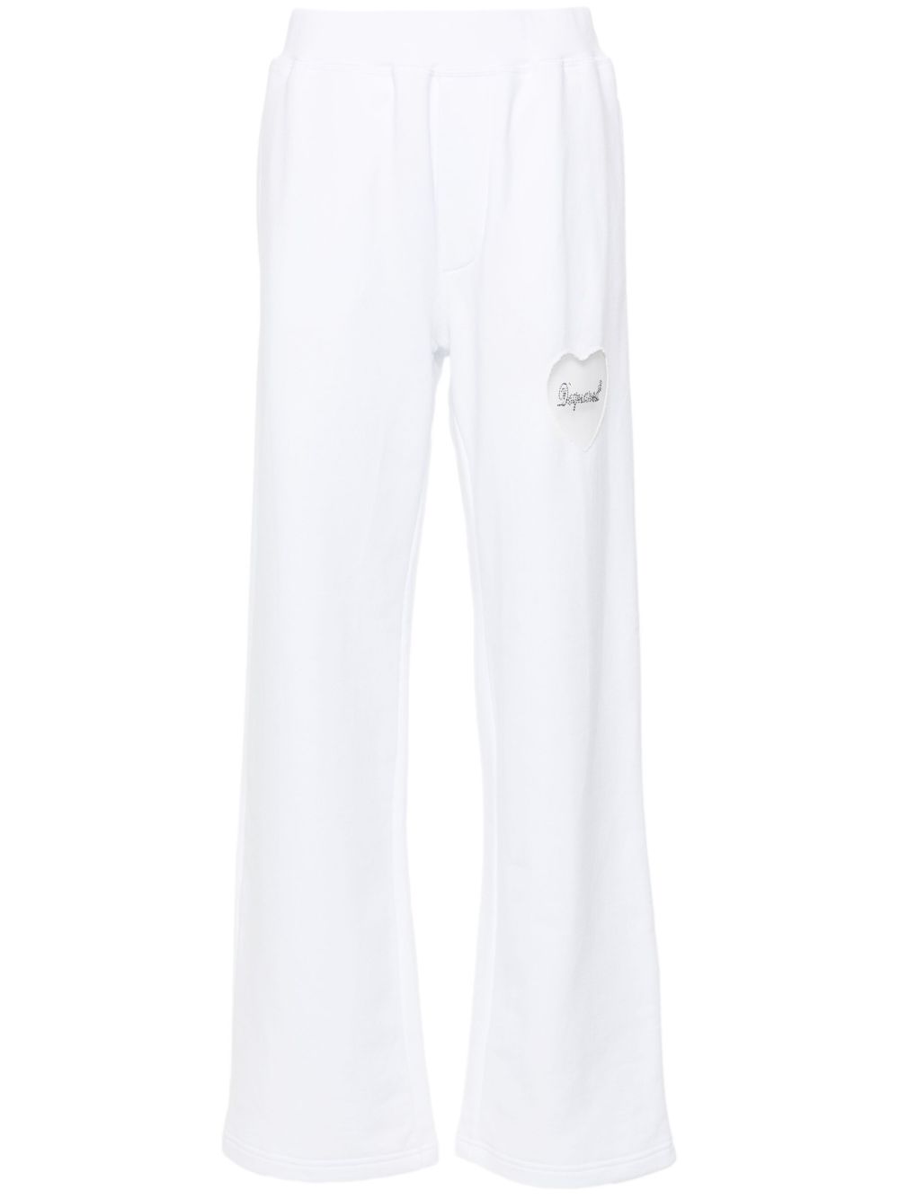 DSQUARED2 logo贴花运动裤 - 白色