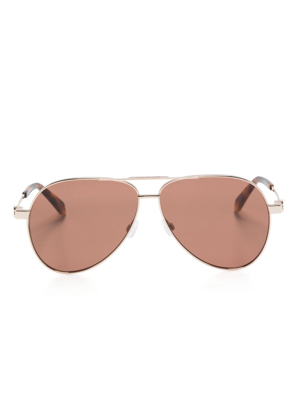 Off-White Eyewear Ruston 飞行员镜框太阳眼镜 - 金色