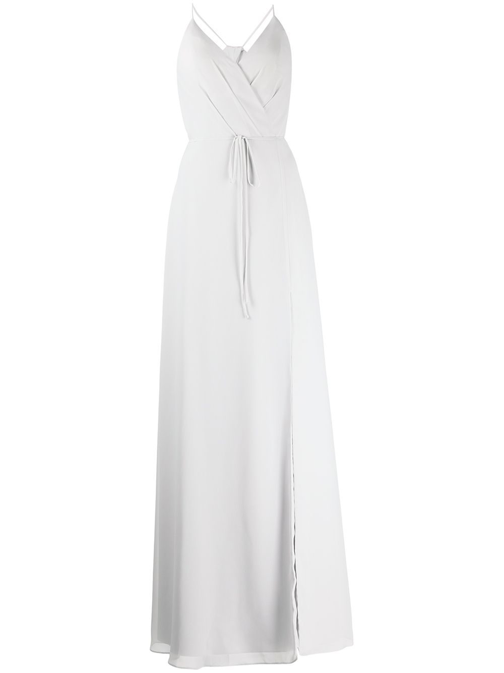 Marchesa Notte Bridesmaids 挂脖束腰晚礼服 - 灰色