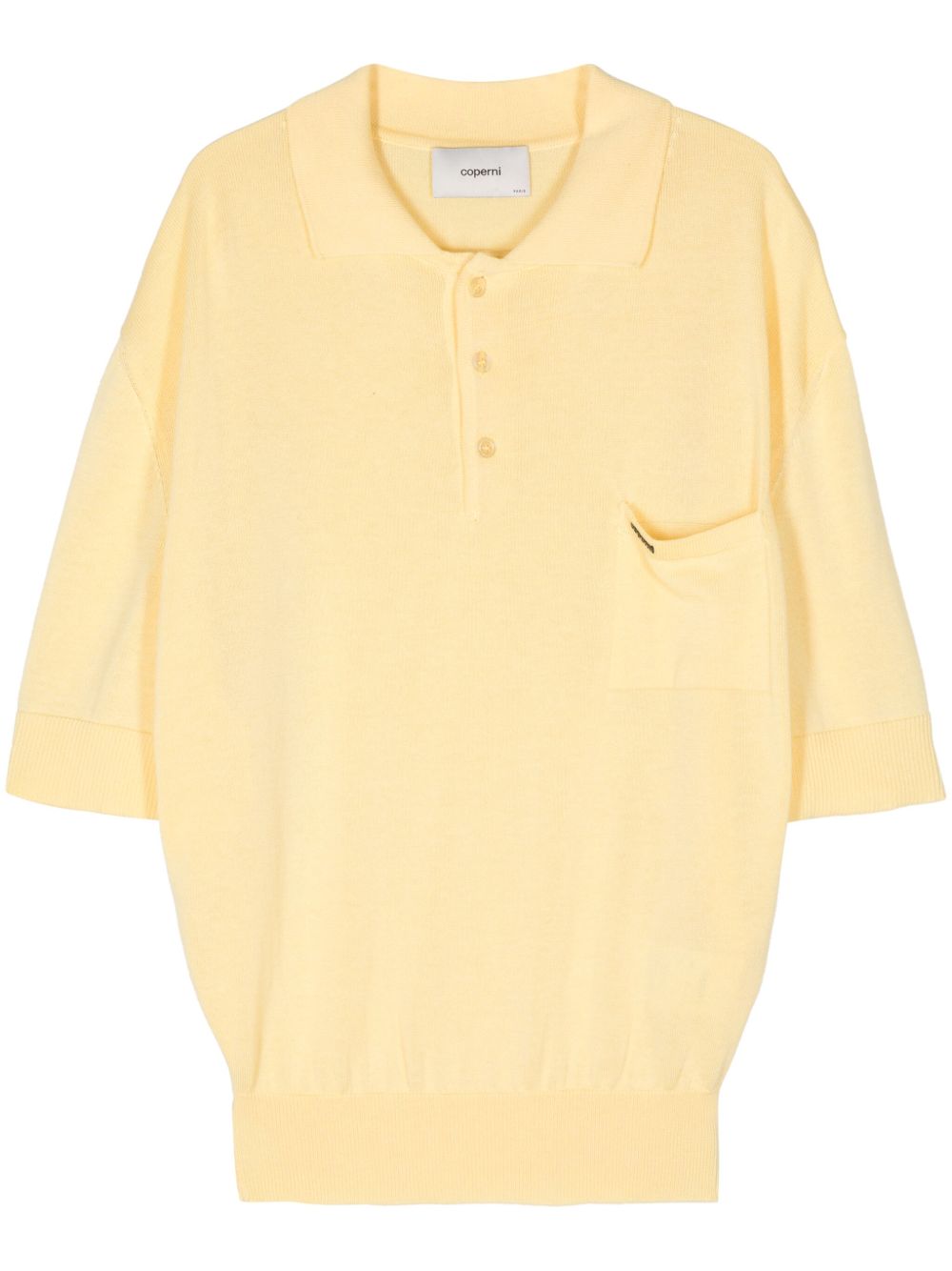 Coperni logo标牌polo衫 - 黄色