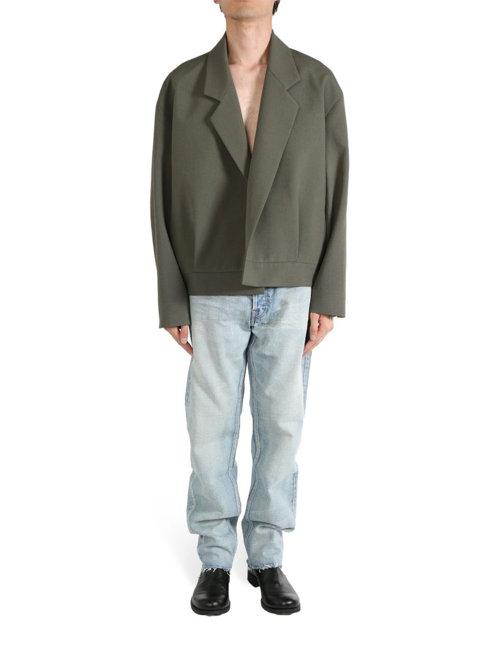 Fear Of God wool notched-lapels blazer - 绿色