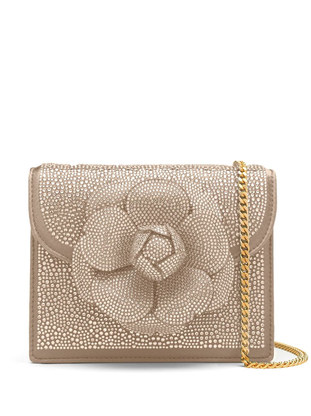 Oscar de la Renta Pave Crystal Mini Tro 斜挎包 - 中性色