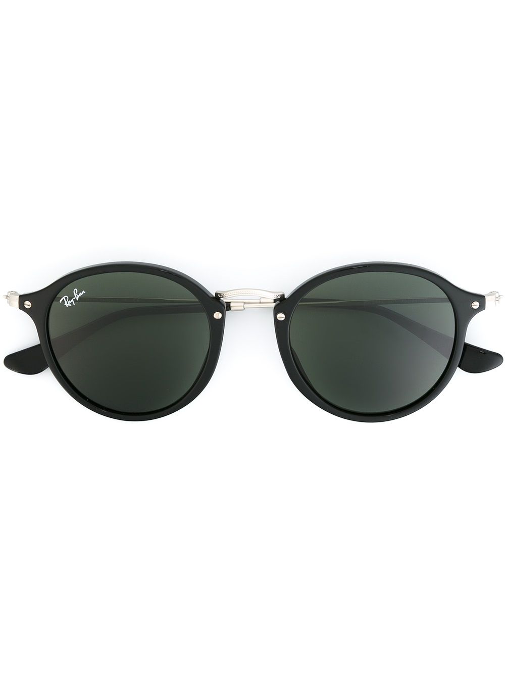 Ray-Ban 圆框太阳眼镜 - 黑色