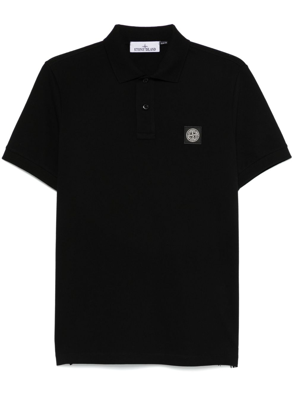 Stone Island Compass 图案polo衫 - 黑色