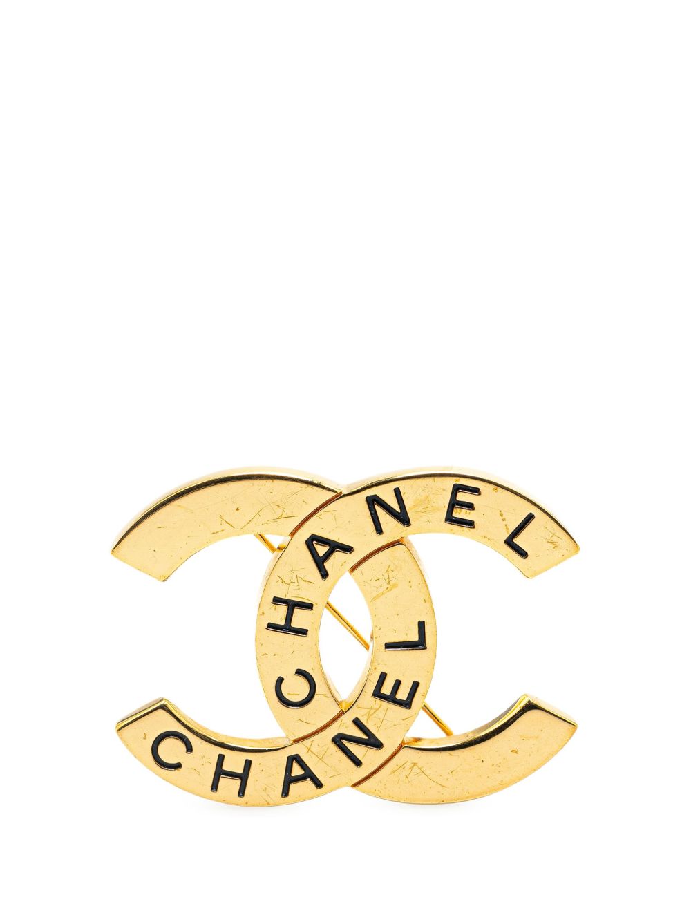 CHANEL Pre-Owned 镀金 CC 胸针（1998年典藏款） - 金色