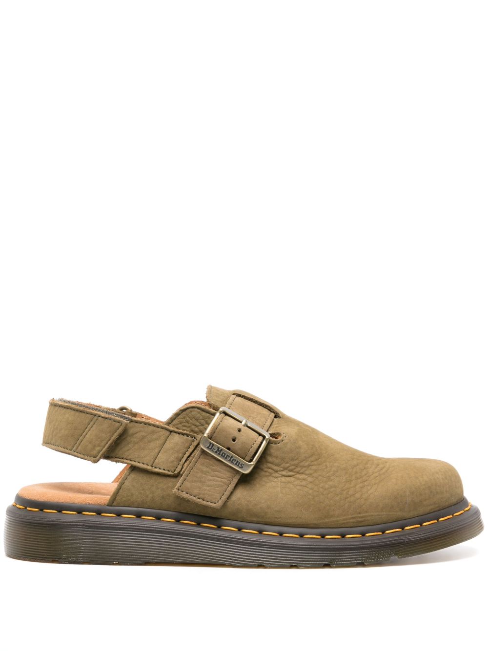 Dr. Martens Jorge II 绒面皮凉鞋 - 绿色