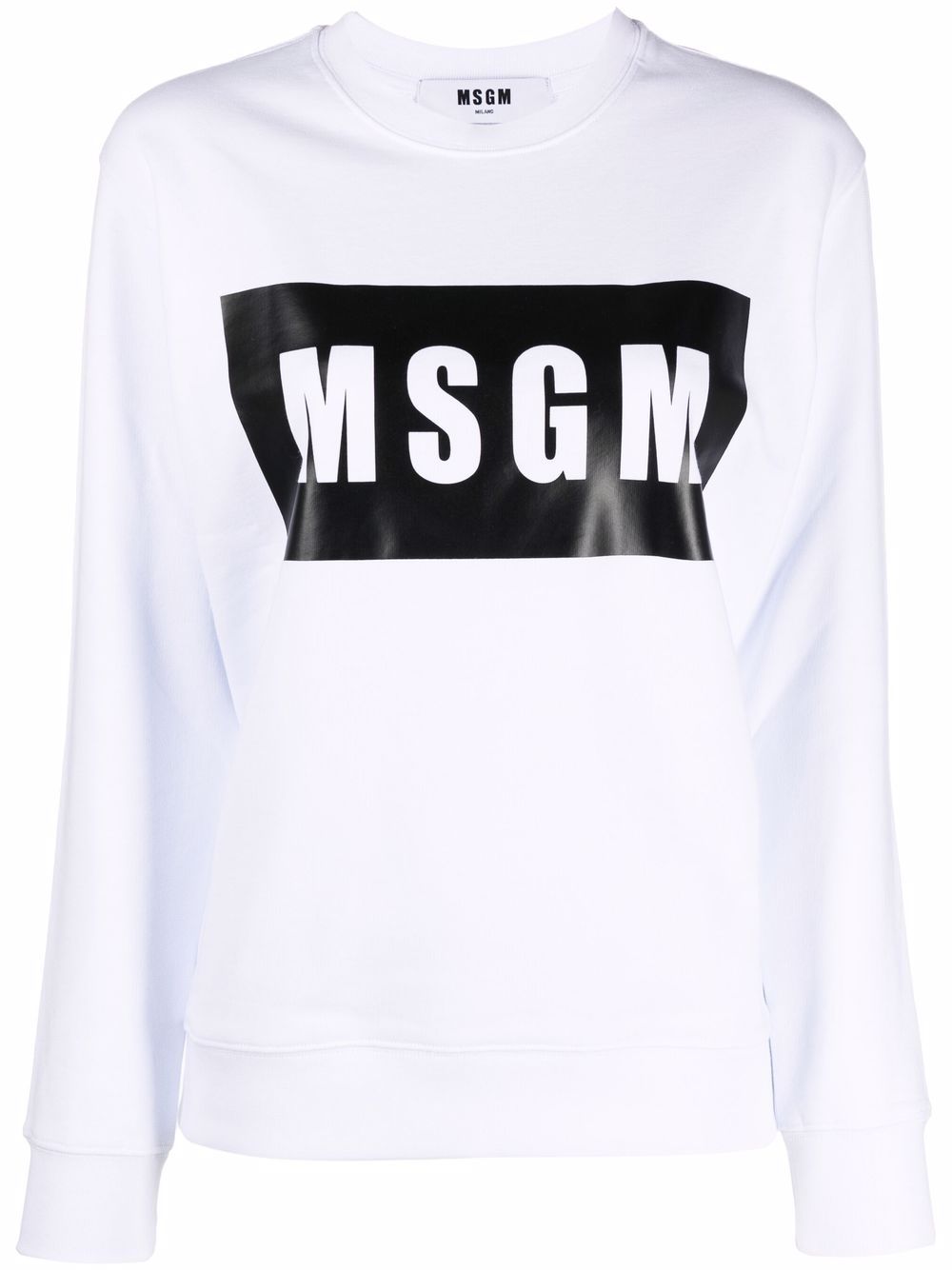 MSGM logo印花卫衣 - 白色
