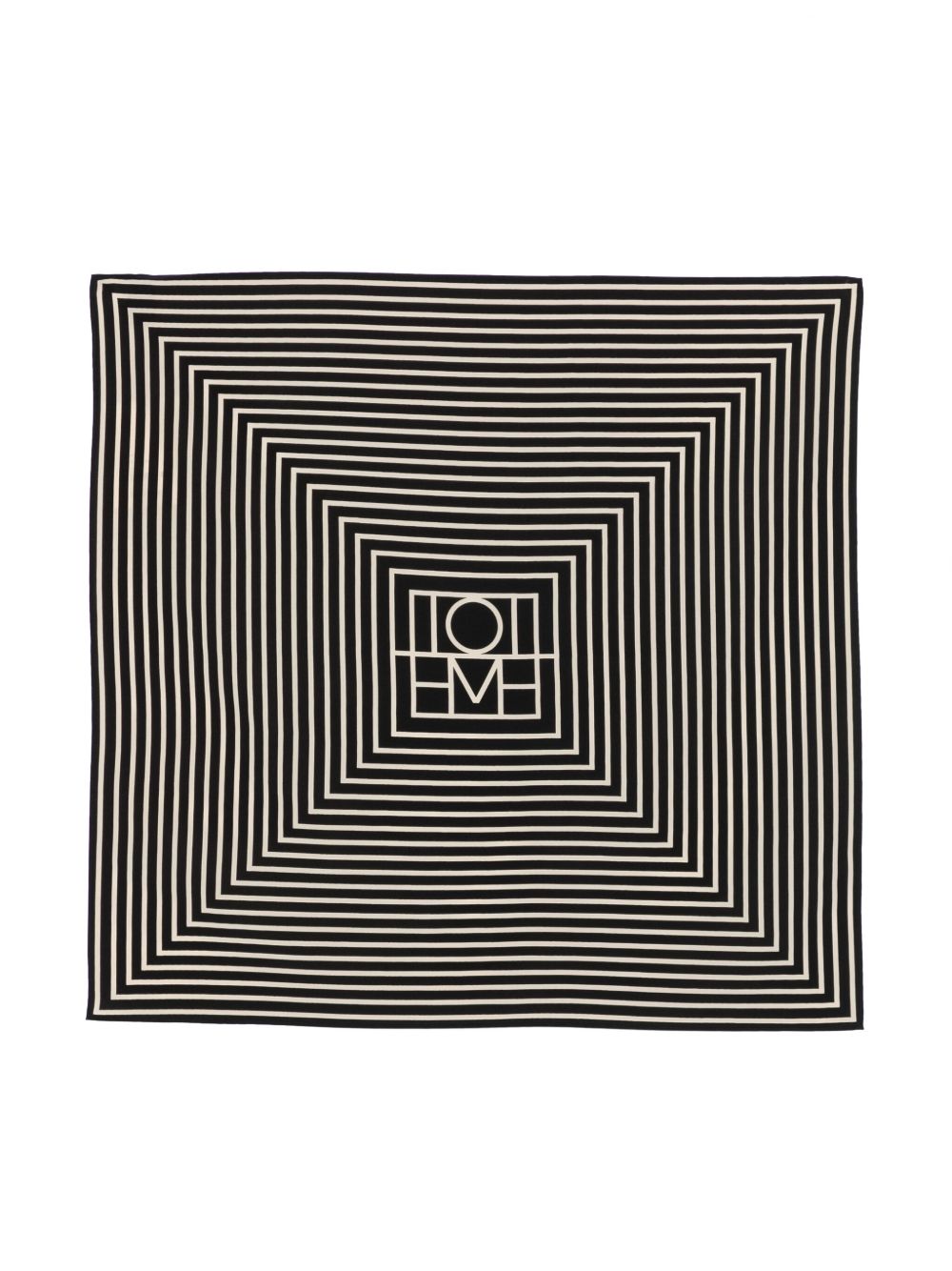 TOTEME Signature Monogram 真丝围巾 - 黑色