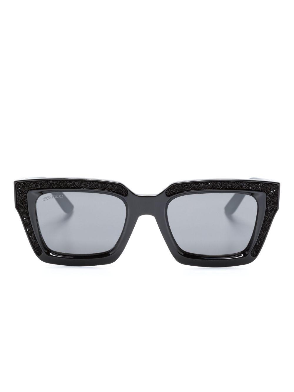 Jimmy Choo Eyewear MEGS/S 方框太阳眼镜 - 黑色
