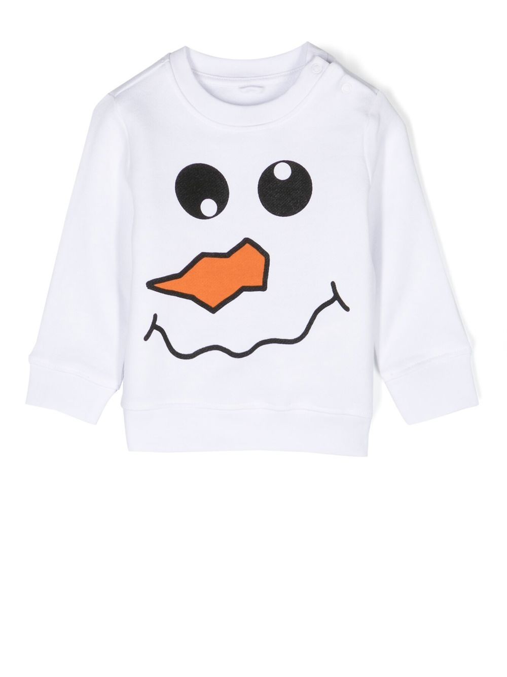 Stella McCartney Kids 斯特拉·麦卡特尼 雪人印花长袖卫衣 - 白色