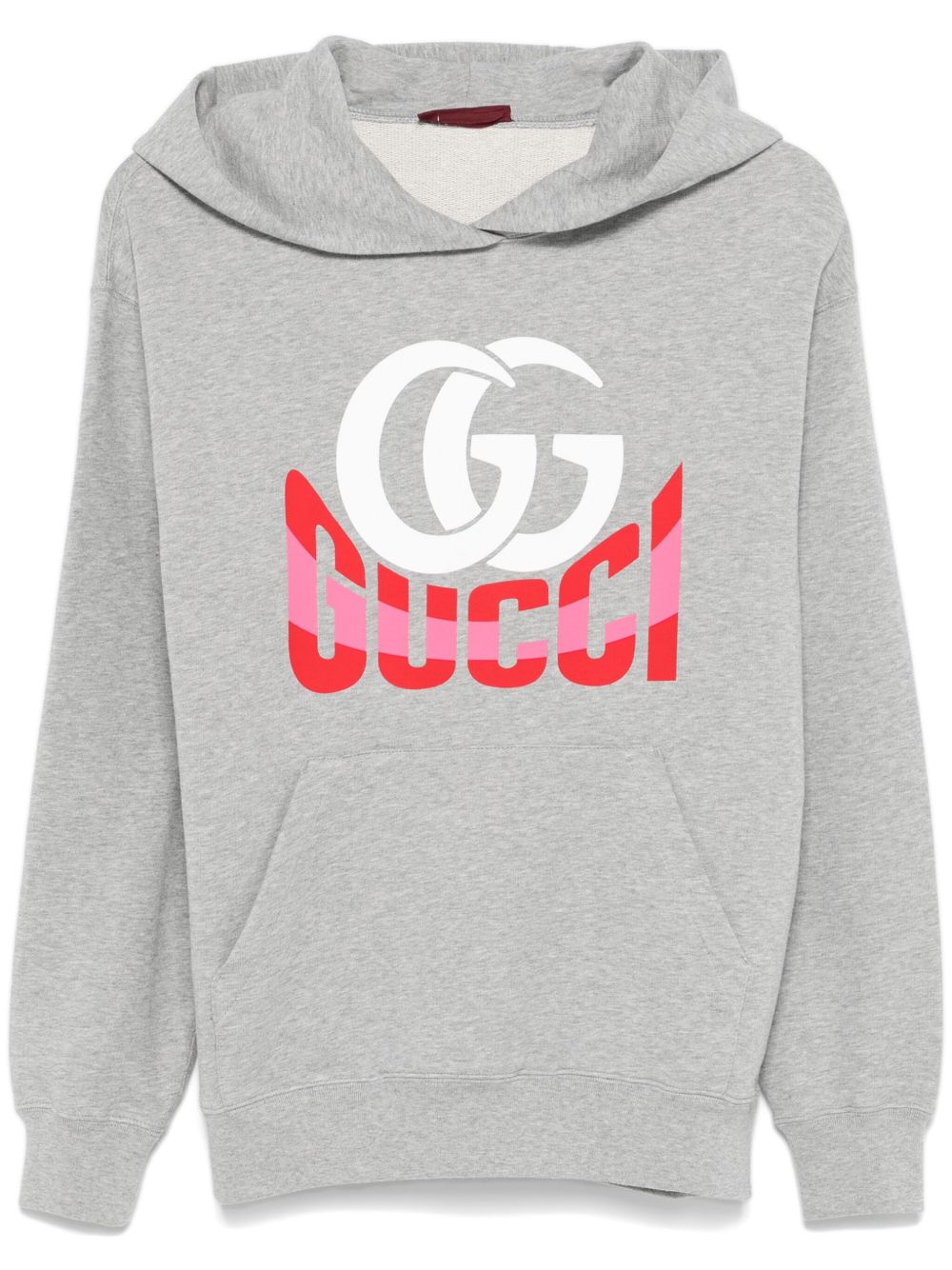 Gucci logo印花连帽衫 - 灰色