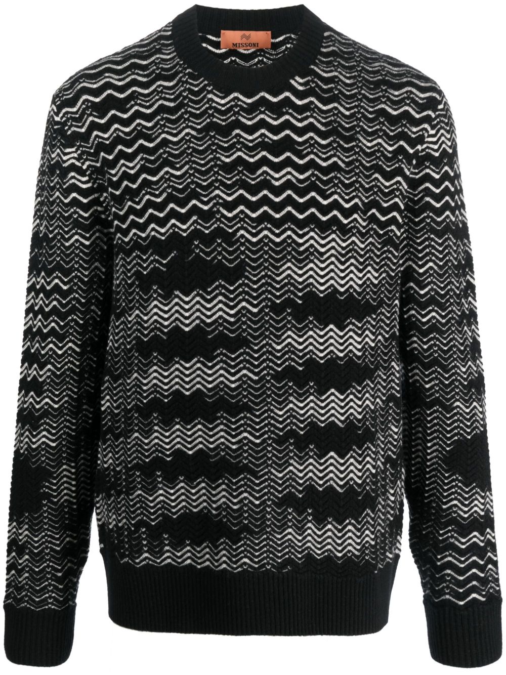 Missoni Z字形图案毛衣 - 黑色