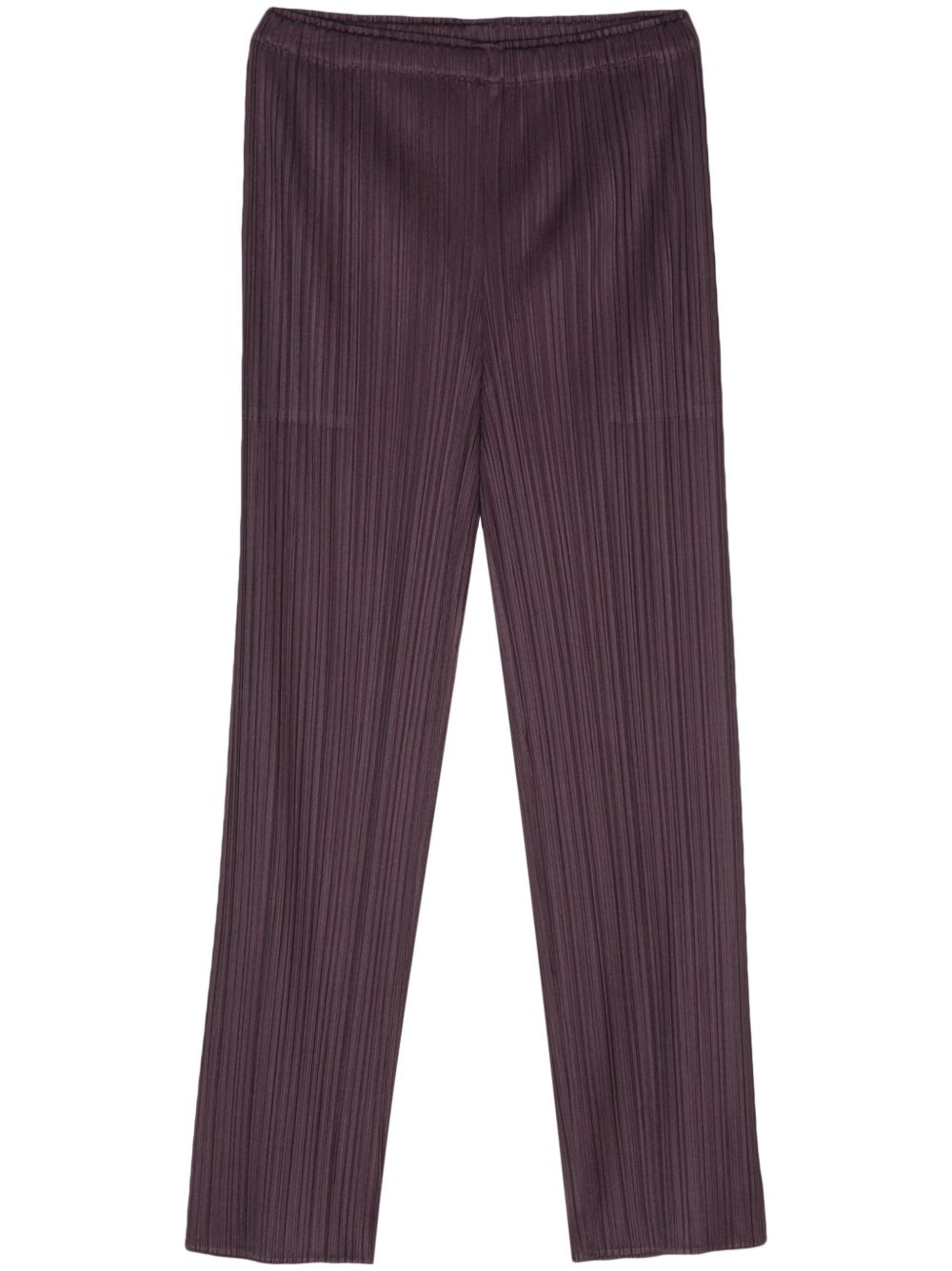 Pleats Please Issey Miyake January 褶饰修身长裤 - 紫色