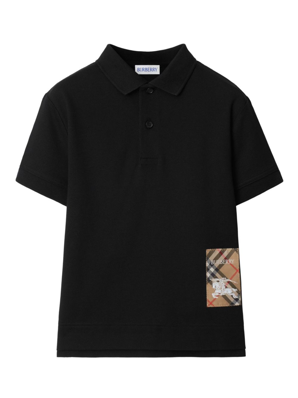 Burberry Kids Vintage Check 棉polo衫 - 黑色