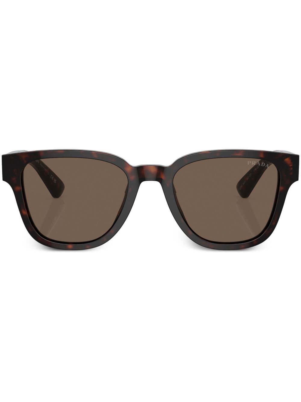 Prada Eyewear D字形镜框玳瑁纹效果太阳眼镜 - 绿色