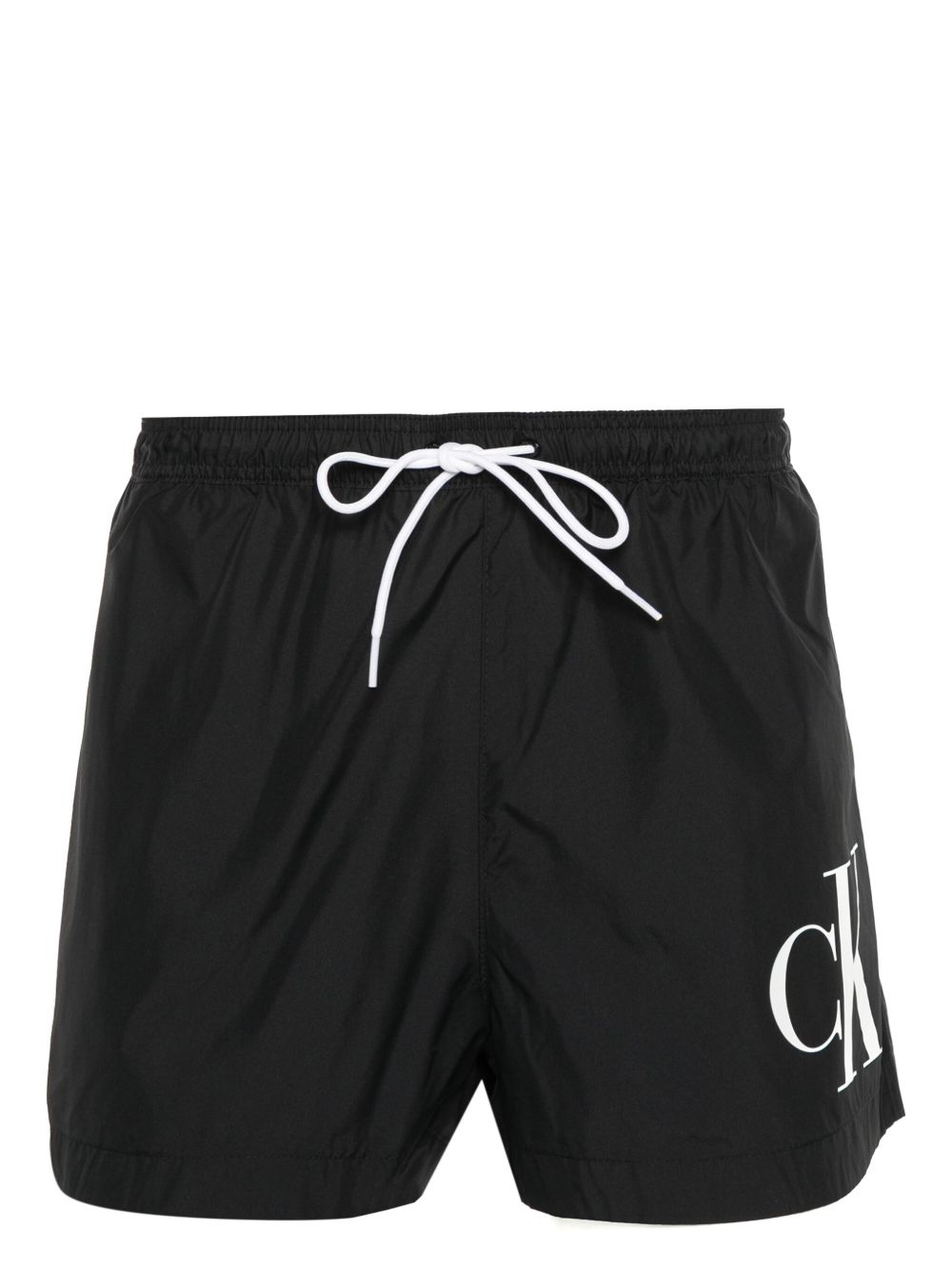 Calvin Klein logo印花泳裤 - 黑色