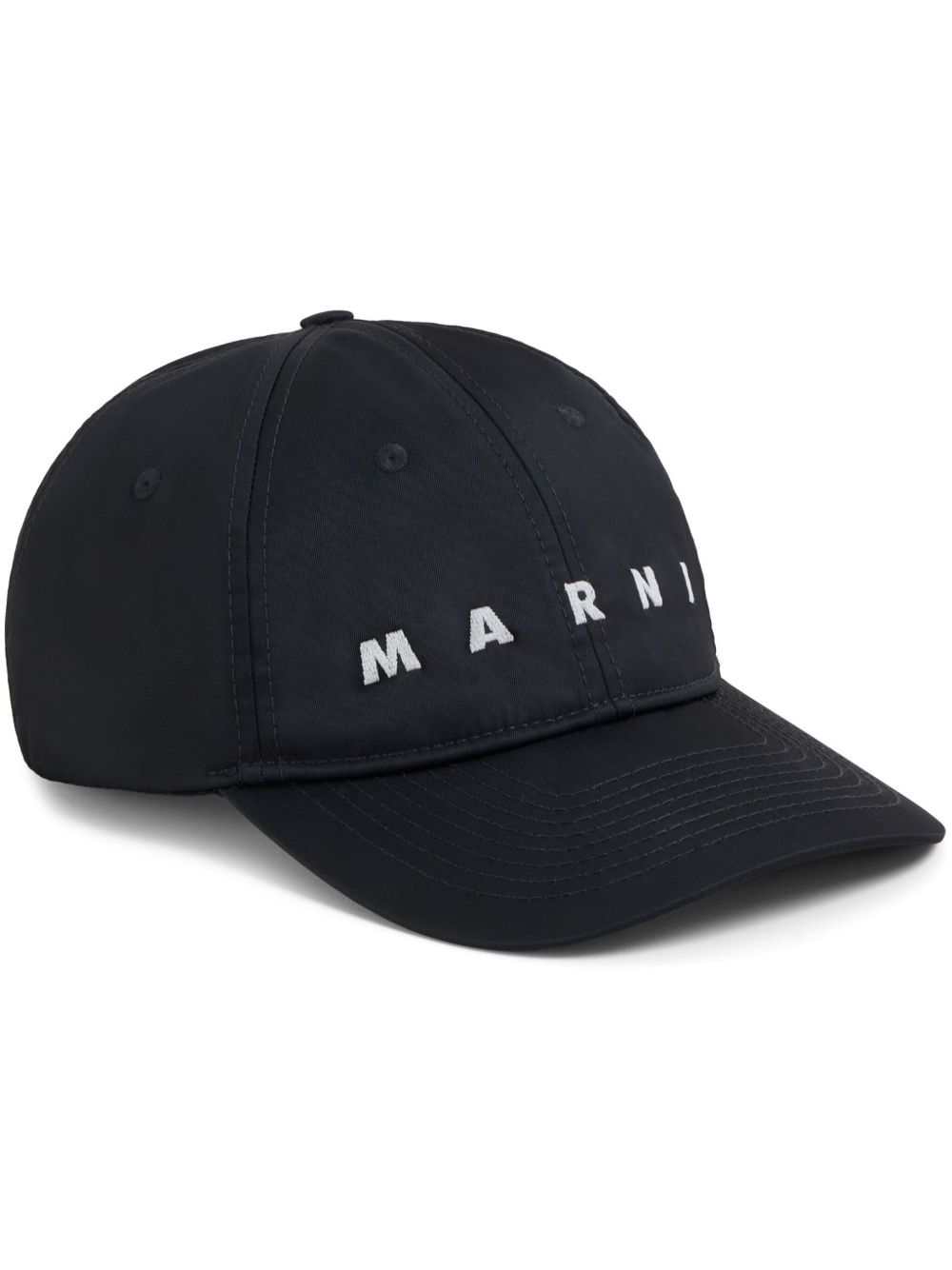 Marni logo刺绣棒球帽 - 黑色