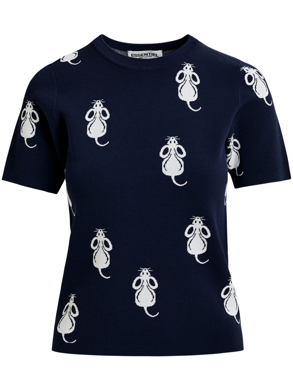 Essentiel Antwerp Hascot 提花上衣 - 蓝色