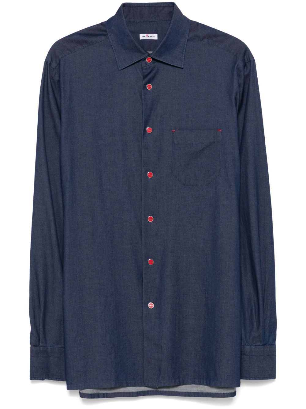 Kiton Nerano 衬衫 - 蓝色