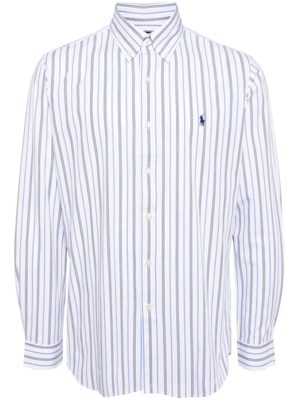 Polo Ralph Lauren 条纹长袖衬衫 - 白色
