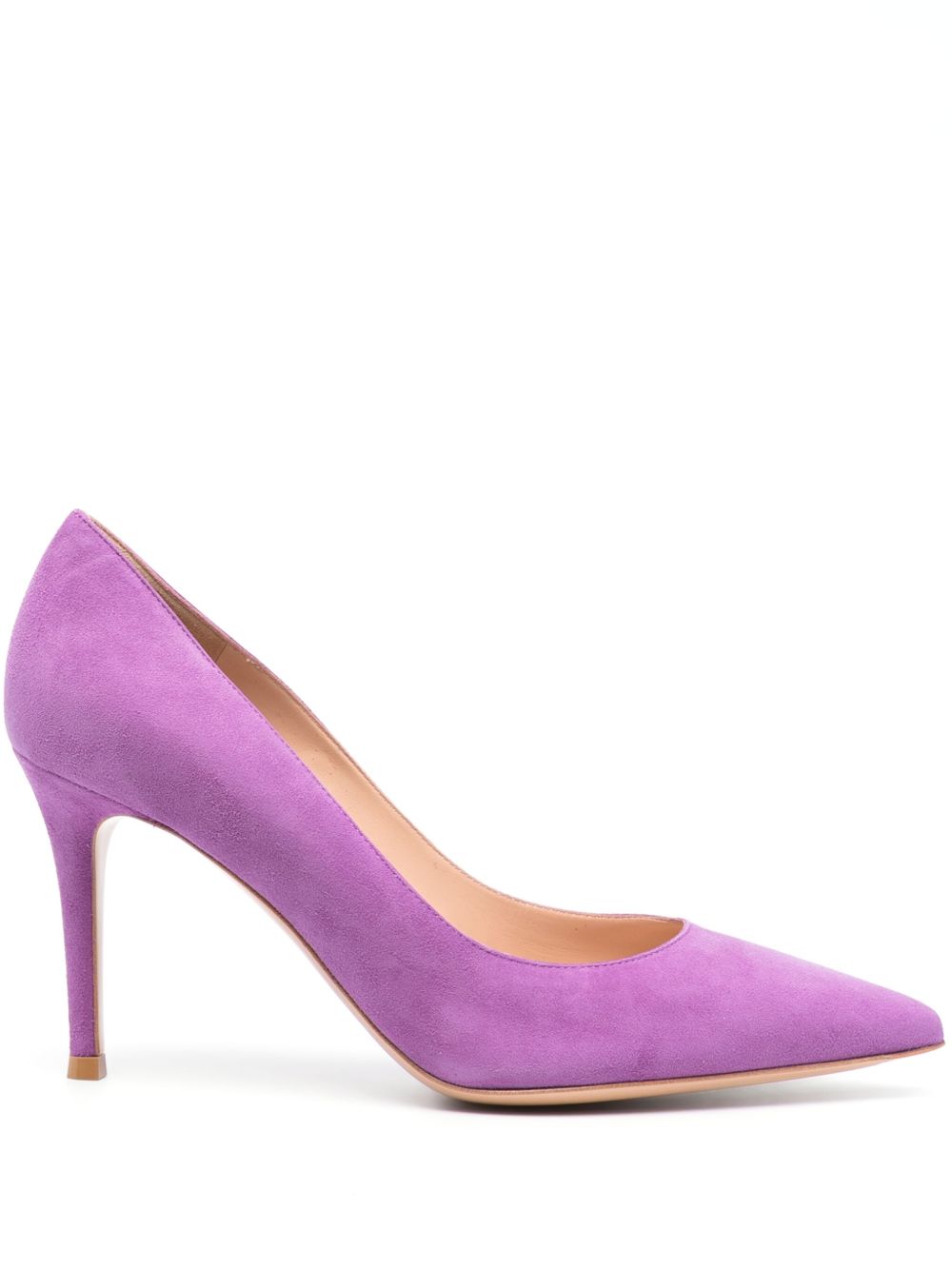 Gianvito Rossi Gianvito 绒面皮高跟鞋 - 紫色