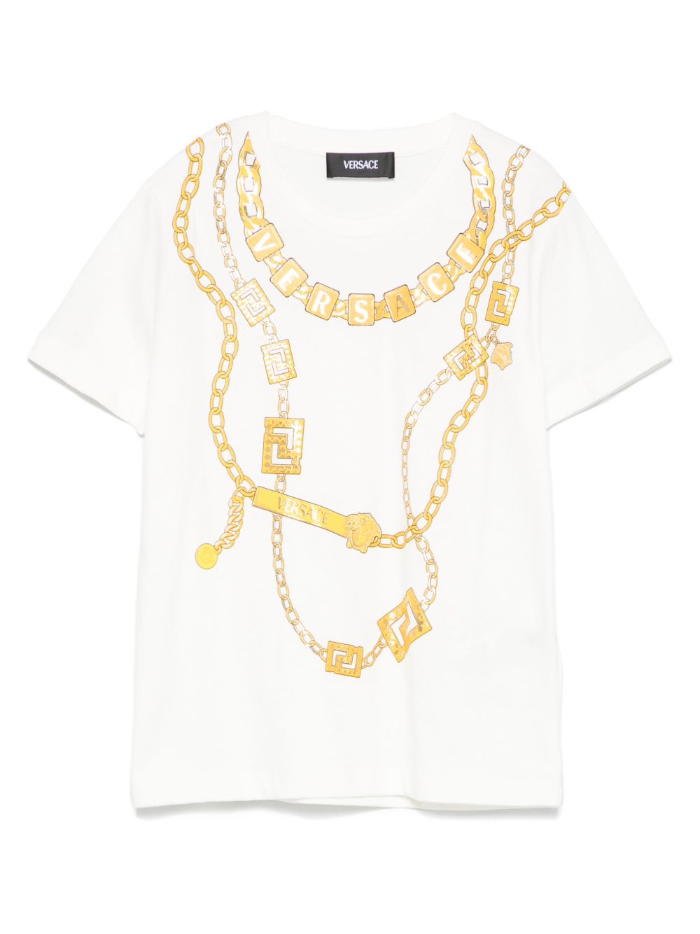 Versace Kids logo印花T恤 - 白色