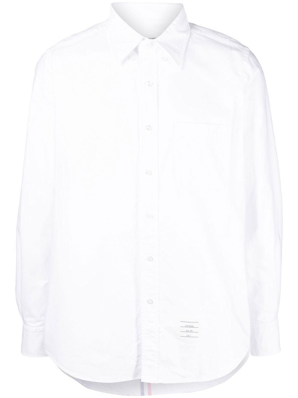 Thom Browne 棉贴袋衬衫 - 100 WHITE