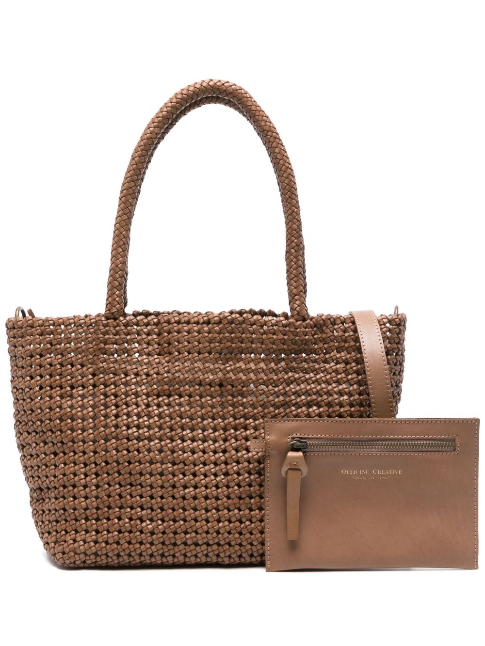 Officine Creative Susan 编织托特包 - 褐色