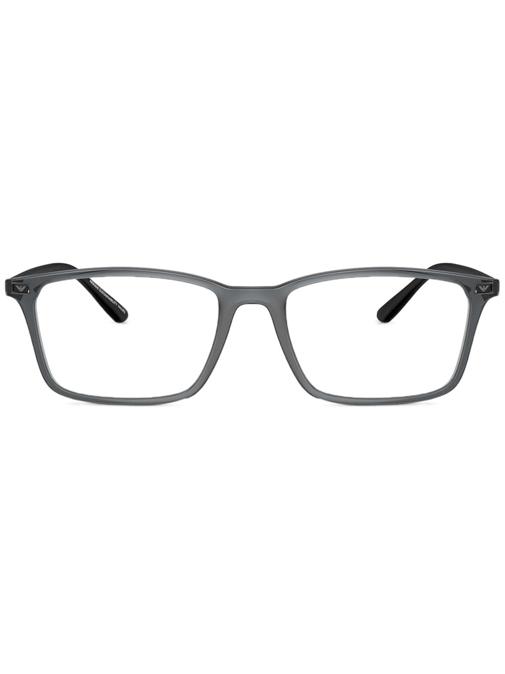 Emporio Armani logo雕刻眼镜 - 灰色