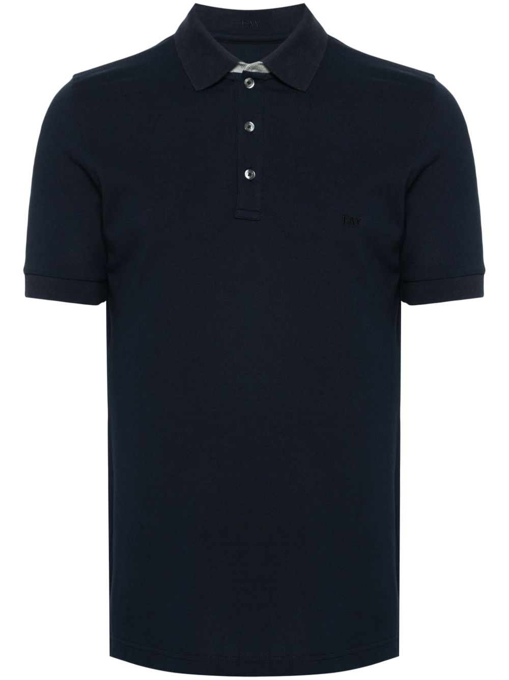 Fay logo刺绣polo衫 - 蓝色