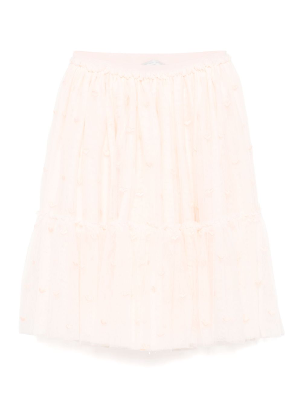 Stella McCartney Kids 爱心刺绣芭蕾舞半身裙 - 粉色