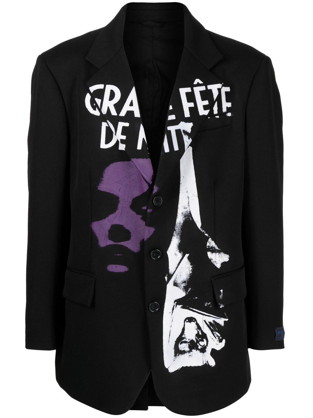 Raf Simons Grand Fête 单排扣西装夹克 - 黑色