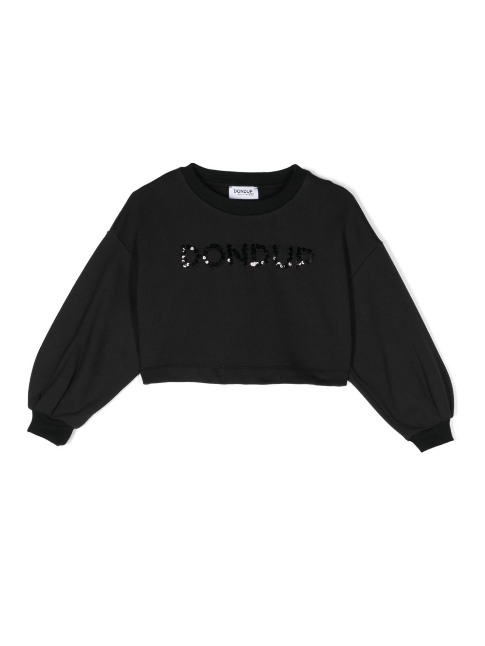 DONDUP KIDS 亮片logo卫衣 - 黑色