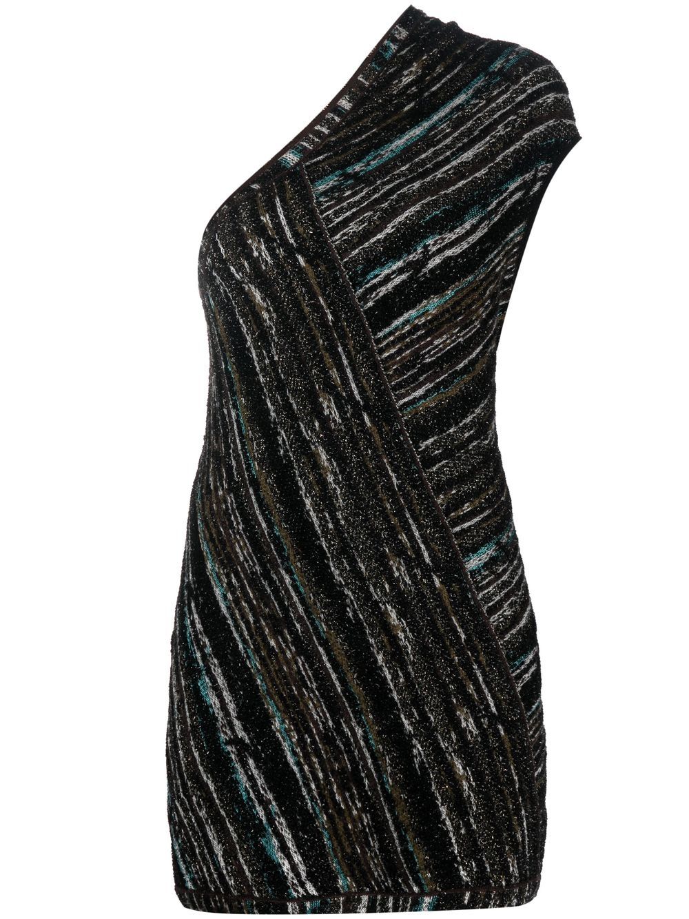 Missoni Pre-Owned 金属感单肩上衣（2000年代典藏款） - 黑色
