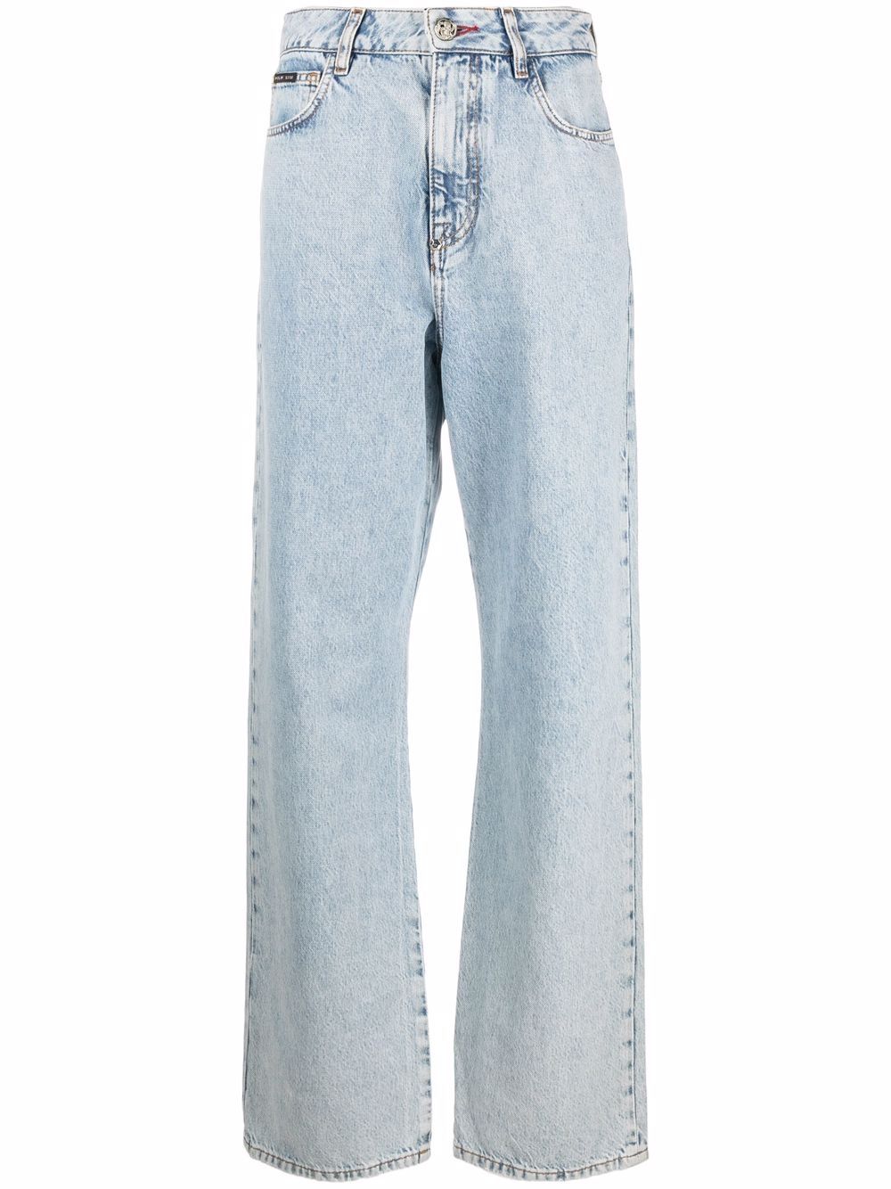 Philipp Plein Iconic 宽松牛仔裤 - 蓝色