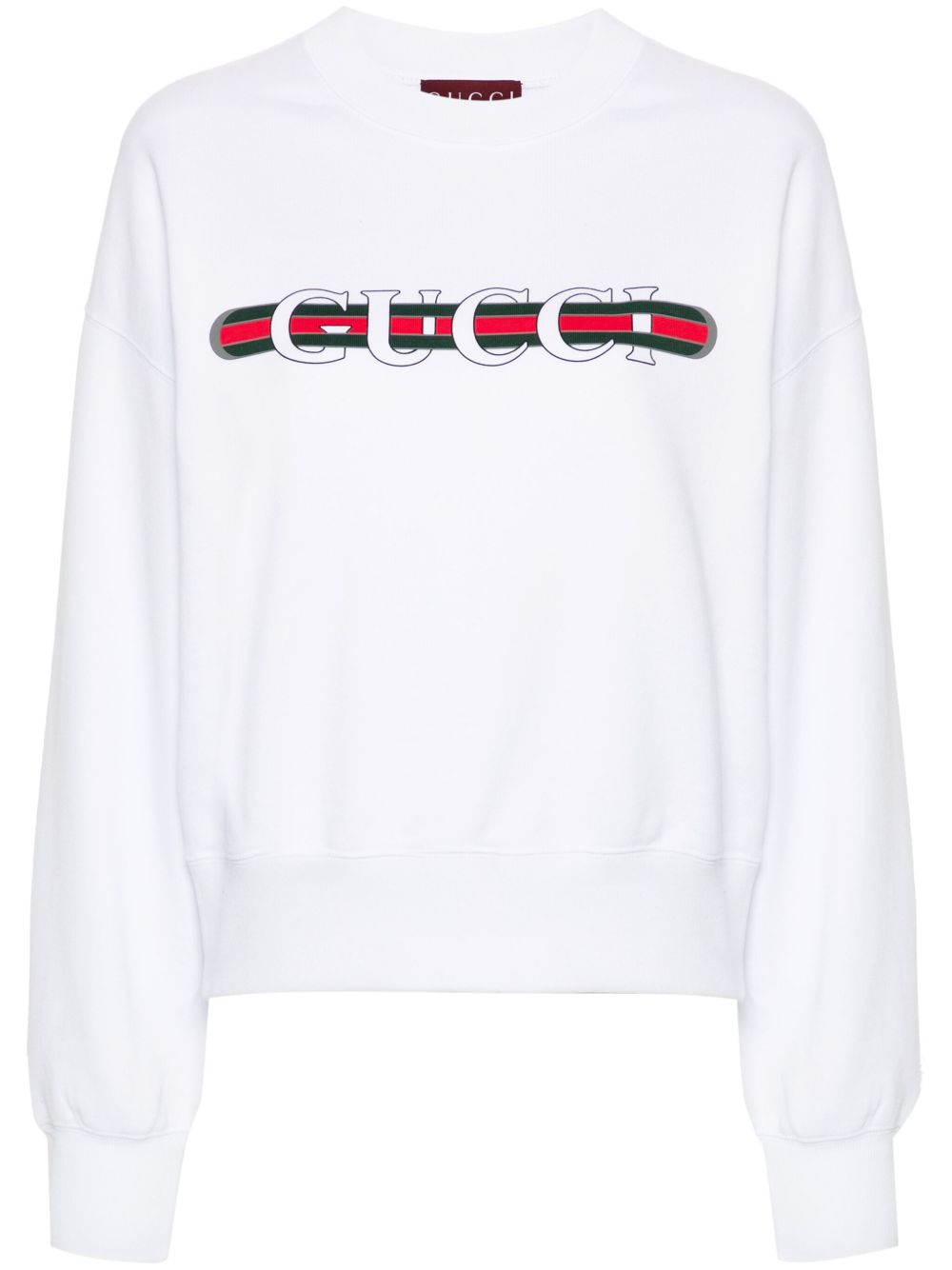 Gucci Gucci Web 印花套头衫 - 白色