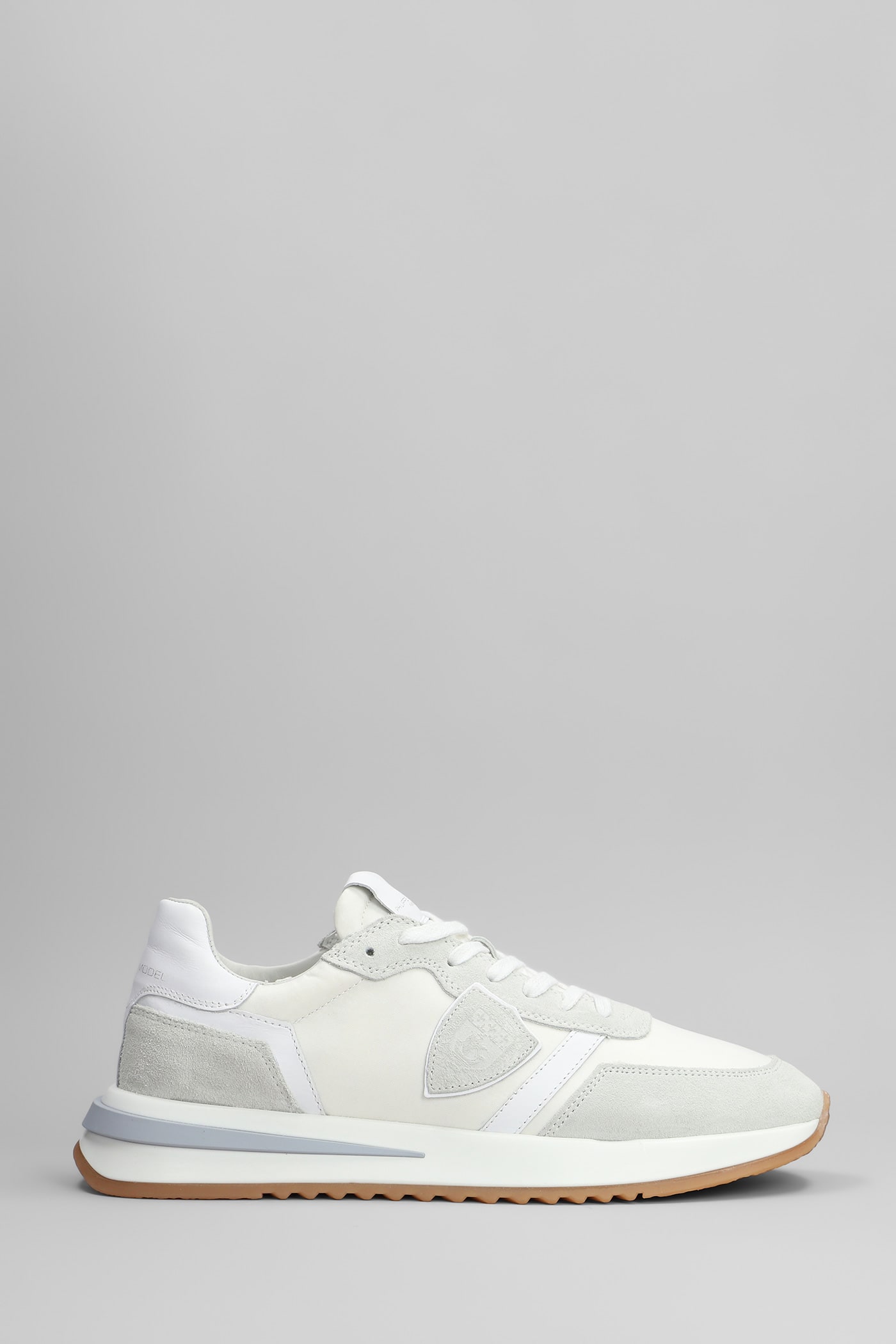 Philippe Model Tropez 2.1 Sneakers In White Suede And Fabric