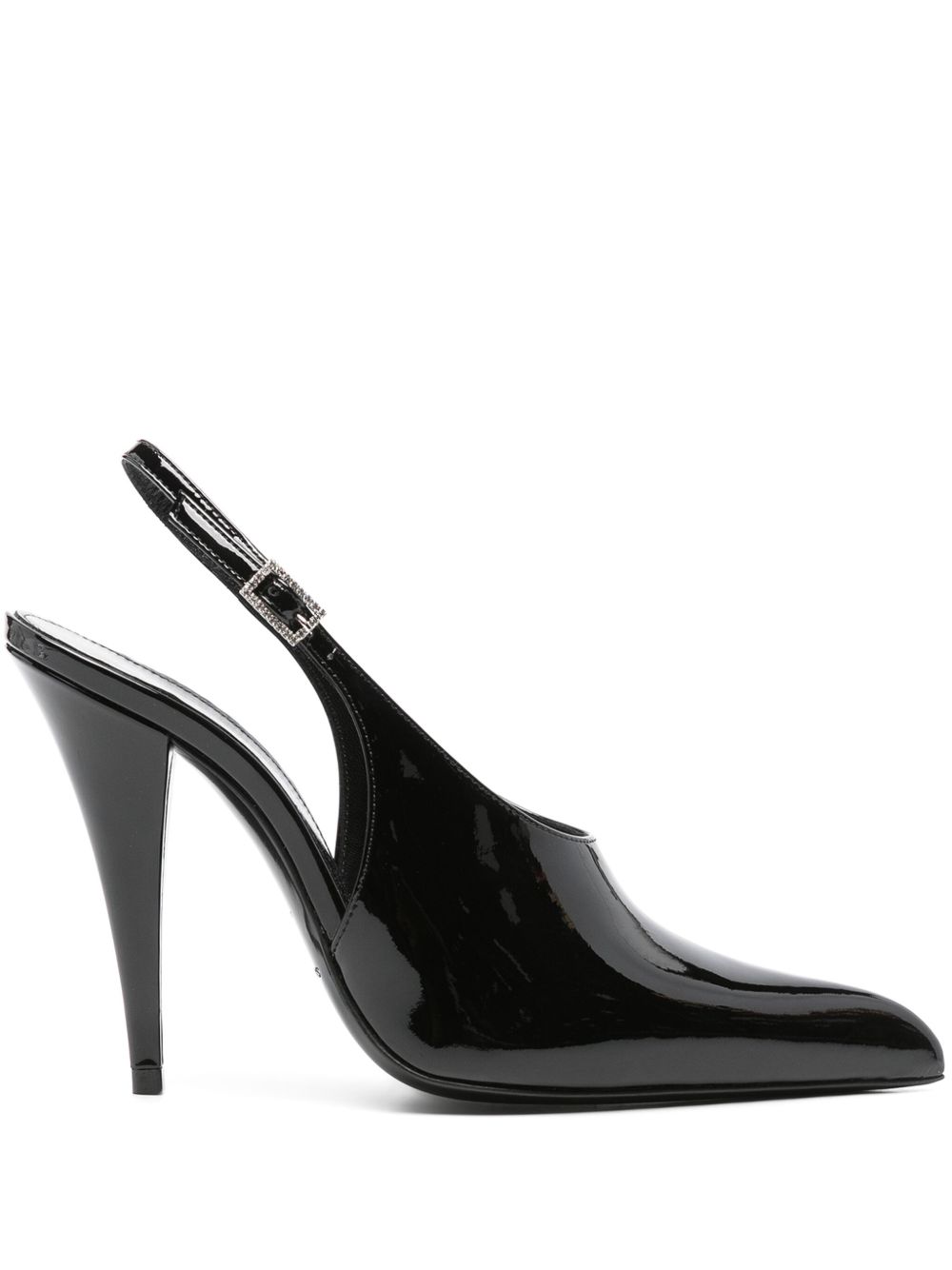 Saint Laurent Raven 裹踝高跟鞋 - 黑色