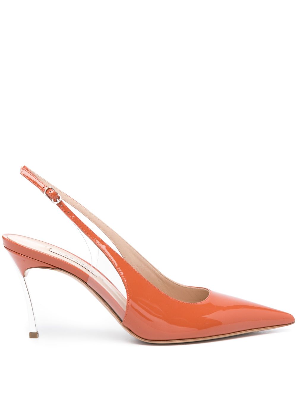 Casadei Superblade 漆皮高跟鞋 - 橘色