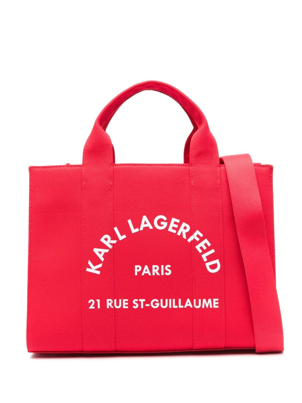 Karl Lagerfeld Rue St-Guillaume 中号手提包 - 红色