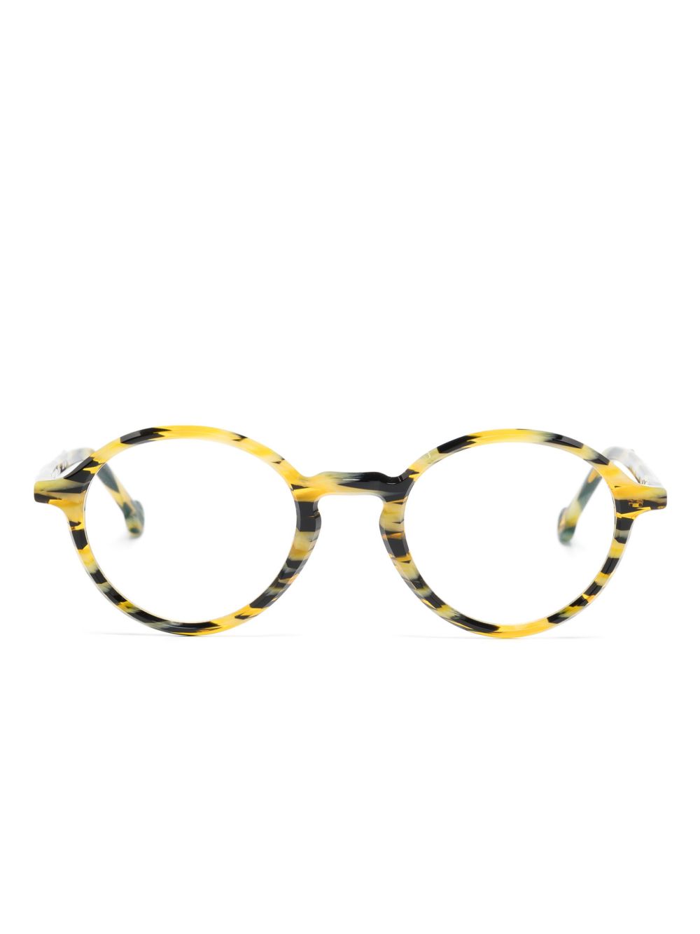 L.A. EYEWORKS Buck 圆框眼镜 - 黄色
