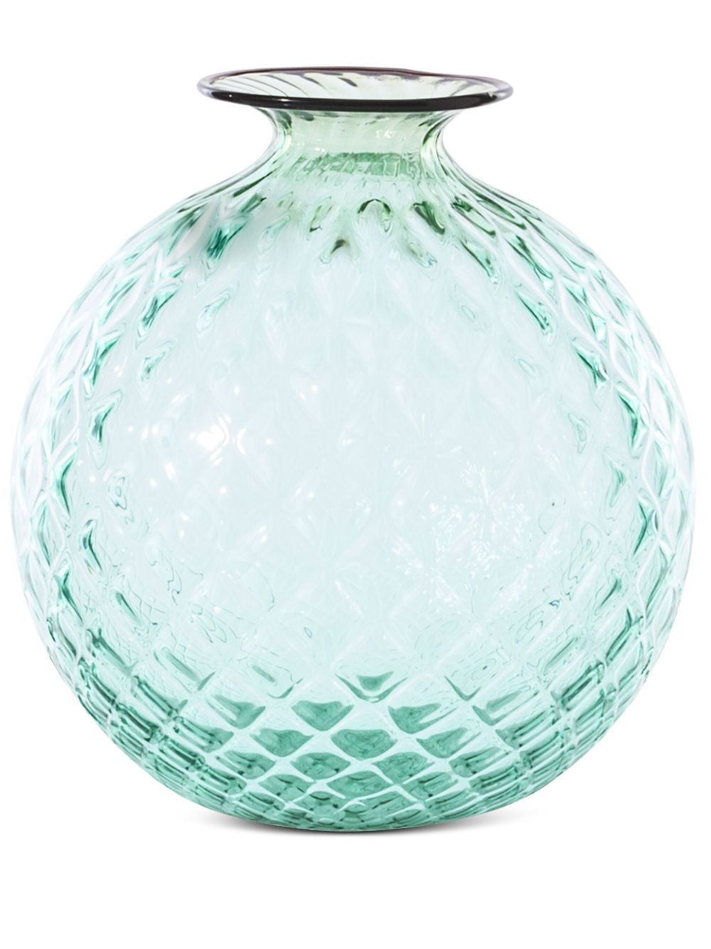 Venini Monofiore Balloton 花瓶（24.5厘米 x 21.5厘米） - 绿色