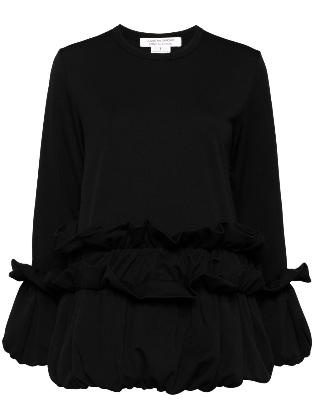 Comme Des Garçons Comme Des Garçons 缩褶T恤 - 黑色