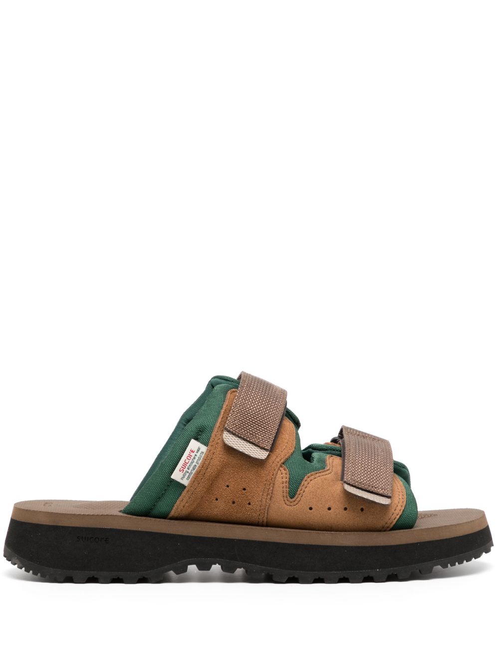 Suicoke Mogi 双色设计拖鞋 - 褐色