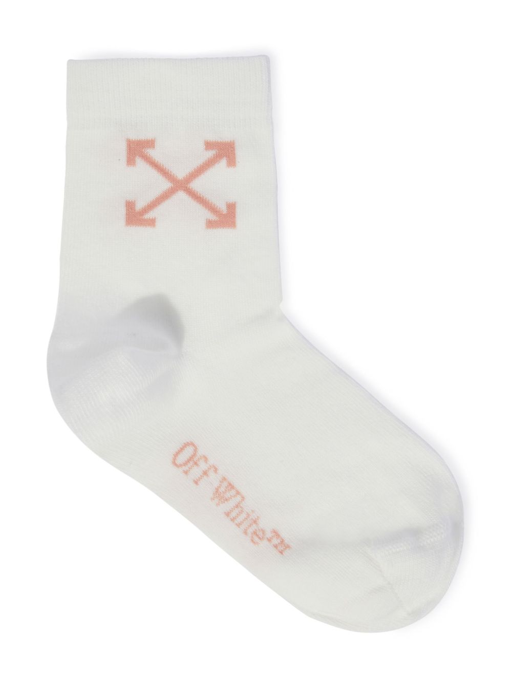 Off-White Kids 箭头中筒针织袜 - 白色