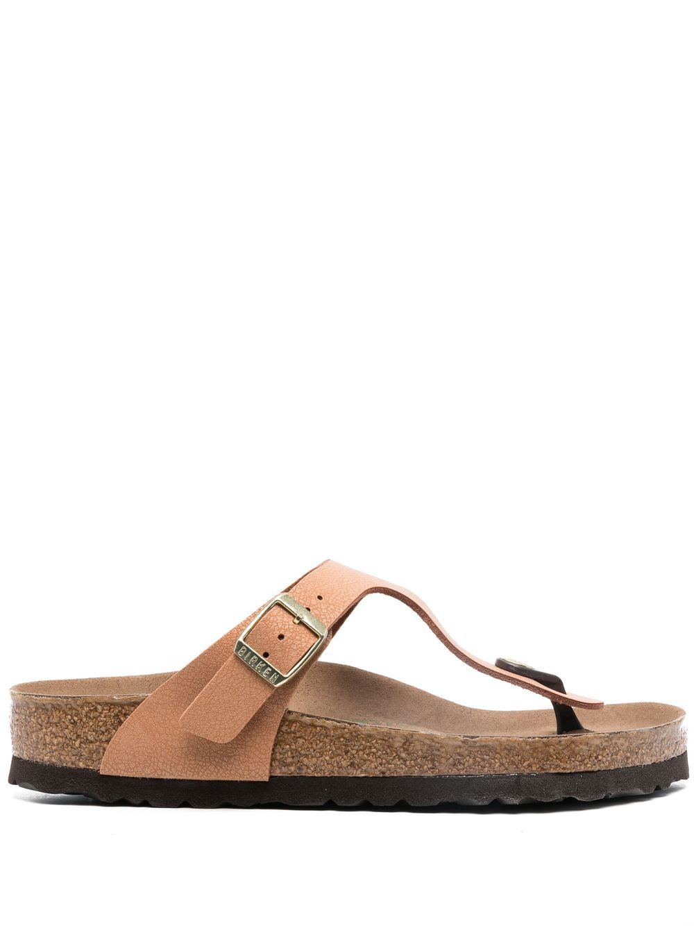 Birkenstock Gizeh 搭扣低跟凉鞋 - 褐色