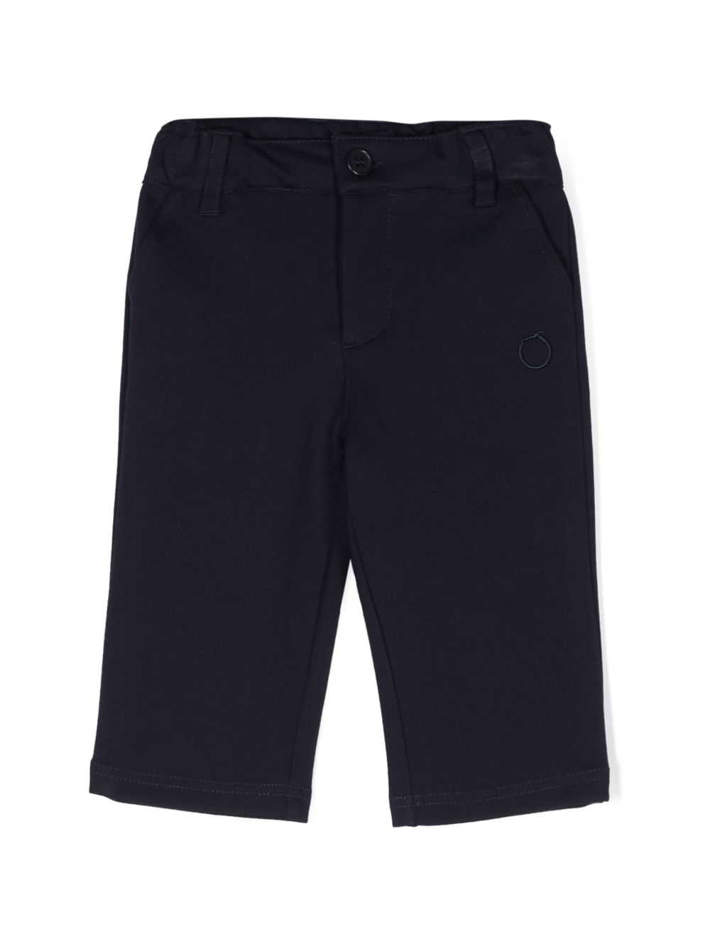 TRUSSARDI JUNIOR logo刺绣长裤 - 蓝色