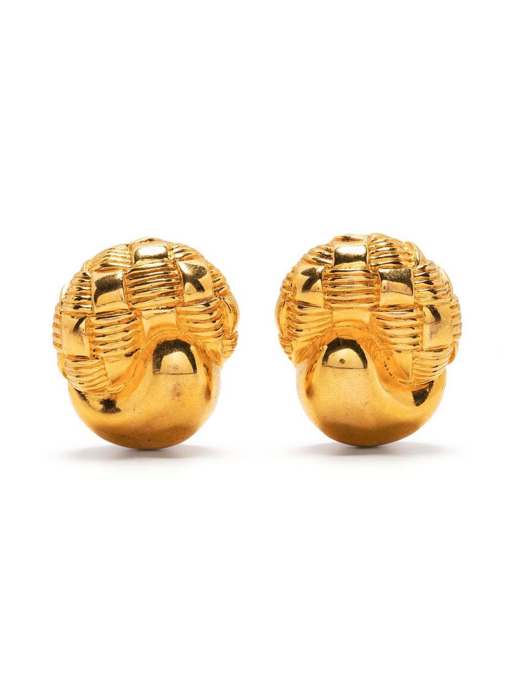Céline Pre-Owned 思琳 Cornucopia 图案夹扣式耳环（典藏款） - 金色